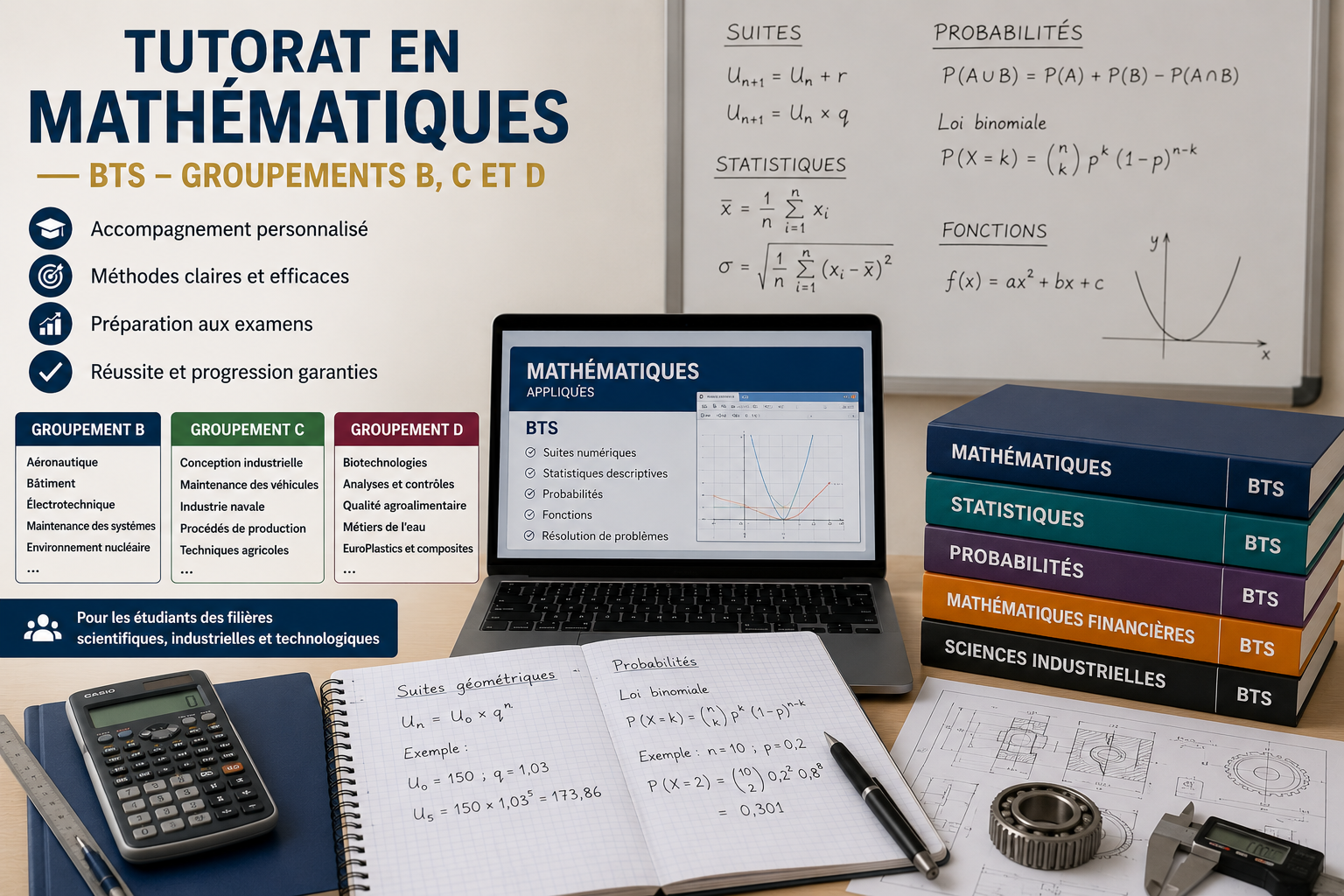 Mathématiques BTS groupements B, C et D
